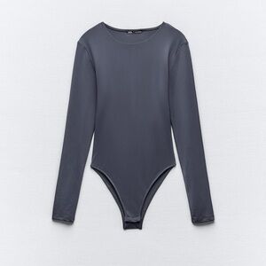 Zara Gray Polyamide Bodysuit